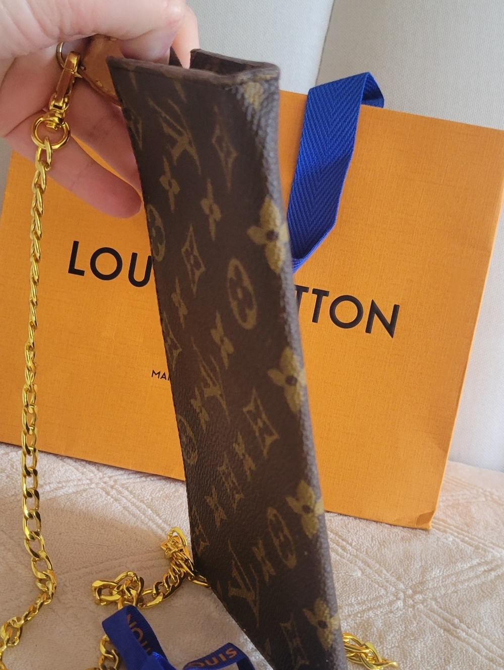 Louis Vuitton Monogram Mini Shoulder Bag in Brown and Gold - Picture 10 of 15